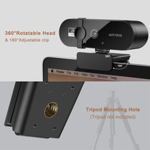 Load image into Gallery viewer, Webcam 4k professional Web Camera 1080p Web Cam Full Hd For PC Usb Camera Streaming 2k Computer Autofocus Webcan With Microphone