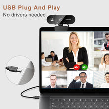 Load image into Gallery viewer, Webcam 4k professional Web Camera 1080p Web Cam Full Hd For PC Usb Camera Streaming 2k Computer Autofocus Webcan With Microphone