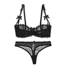 Load image into Gallery viewer, Women Lingerie Floral Lace Bra and thong set