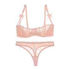 Load image into Gallery viewer, Women Lingerie Floral Lace Bra and thong set