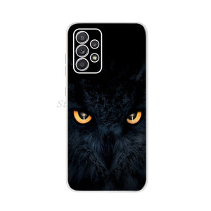 For Samsung Galaxy A52 Case 6.5" Silicon Soft TPU Back Phone Cover For Samsung A 52 Funda GalaxyA52 5G SM-A526B Case Cat Dreamer