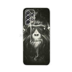 For Samsung Galaxy A52 Case 6.5" Silicon Soft TPU Back Phone Cover For Samsung A 52 Funda GalaxyA52 5G SM-A526B Case Cat Dreamer