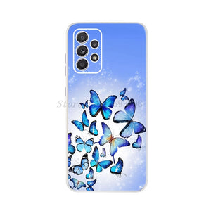 For Samsung Galaxy A52 Case 6.5" Silicon Soft TPU Back Phone Cover For Samsung A 52 Funda GalaxyA52 5G SM-A526B Case Cat Dreamer
