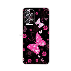 For Samsung Galaxy A52 Case 6.5" Silicon Soft TPU Back Phone Cover For Samsung A 52 Funda GalaxyA52 5G SM-A526B Case Cat Dreamer