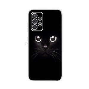 For Samsung Galaxy A52 Case 6.5" Silicon Soft TPU Back Phone Cover For Samsung A 52 Funda GalaxyA52 5G SM-A526B Case Cat Dreamer