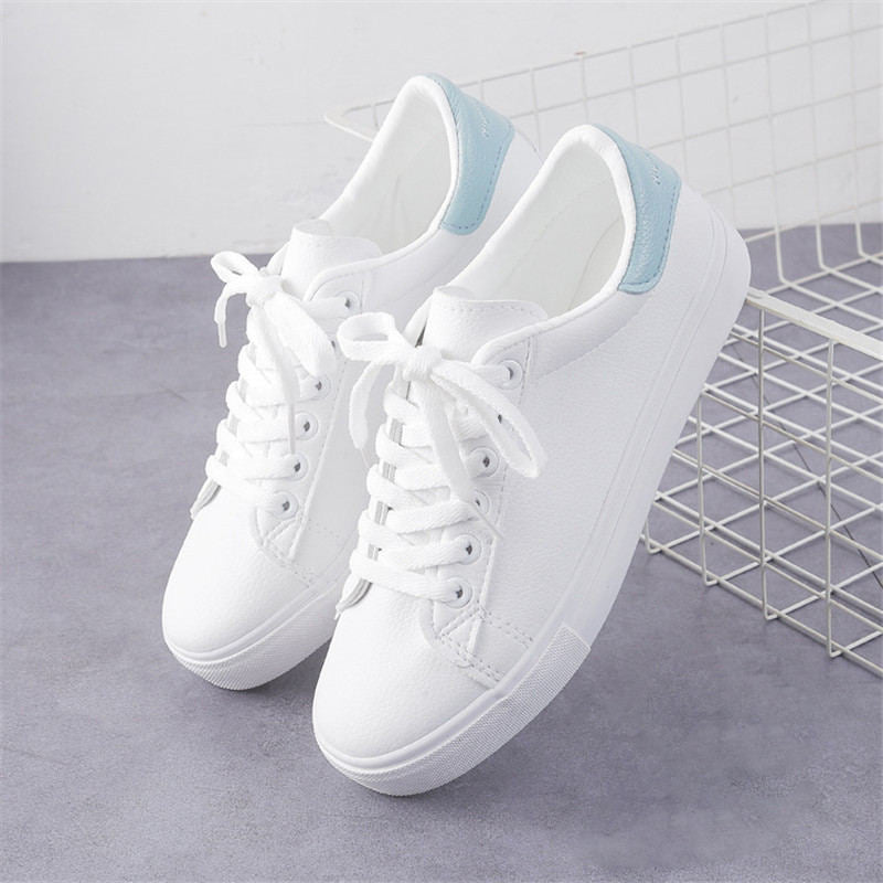 Fashion Shoes Women's Vulcanize Shoes Spring New Casual Classic Solid Color PU Leather Shoes Women Casual White Shoes Sneakers