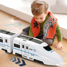 Load image into Gallery viewer, Simulation Harmony Railcar Kids Electric Train High-speed Railway Toys 1:8 Rail Track Car Model Sound Light Train Children&#39;s Toy