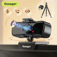 Load image into Gallery viewer, Essager C3 1080P Webcam 2K Full HD Web Camera For PC Computer Laptop USB Web Cam With Microphone Autofocus WebCamera For Youtube