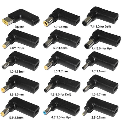 USB Type C PD Power Adapter Connector USB C to 4.5 x 3.0 3.0 x 1.1 5.5 x 2.5mm Laptop DC Jack Converter for Lenovo Hp Dell Acer