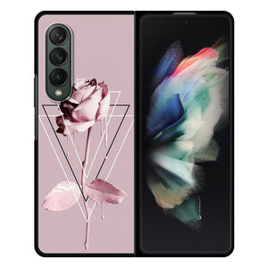 Luxury Case for Samsung Z Fold3 5G Phone Cover for Galaxy ZFold 3 Black Hard  Funda For Z Fold 3 Capa Rose Glitter Pink