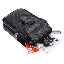 Load image into Gallery viewer, Universal Double Mobile Phone Bag for iPhone for Samsung for Huawei For Xiaomi Redmi For Meizu Case Waist Bag Belt Leather Pouch