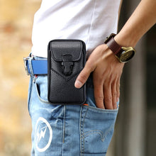 Load image into Gallery viewer, Universal Double Mobile Phone Bag for iPhone for Samsung for Huawei For Xiaomi Redmi For Meizu Case Waist Bag Belt Leather Pouch