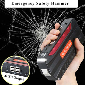 Multi-Function Mini Portable Emergency Battery Charger Car Jump Starter High Capacity Booster Power Bank Starting Device Cables