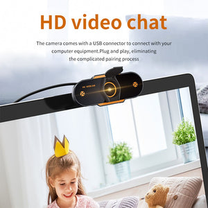 1080P HD Set Computer PC Webcam with Microphone Online Video USB 2.0 Web Camera for Household Computer Accessories