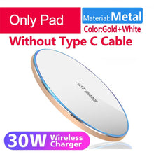 Load image into Gallery viewer, 30W Qi Wireless Charger For iPhone 13 12 11 Pro Xs Max Mini X Xr Induction Fast Wireless Charging Pad For Samsung s8 s9 s10 note