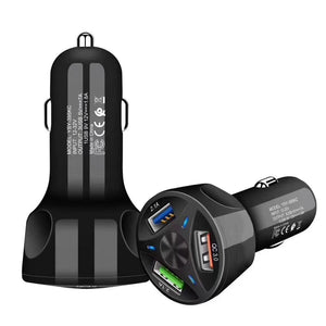AIXXCO 3 Ports USB Car Charger Quick Charge 3.0 Fast Car Cigarette Lighter For Samsung Huawei Xiaomi iphone Car Charger QC 3.0