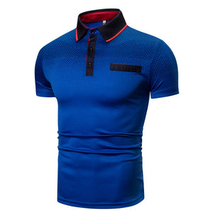 Short Sleeve Polo Shirt Men&#39;s Personalized Slim Polo Shirt Casual Top