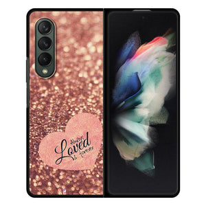 Luxury Case for Samsung Z Fold3 5G Phone Cover for Galaxy ZFold 3 Black Hard  Funda For Z Fold 3 Capa Rose Glitter Pink