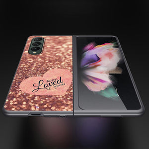 Luxury Case for Samsung Z Fold3 5G Phone Cover for Galaxy ZFold 3 Black Hard  Funda For Z Fold 3 Capa Rose Glitter Pink