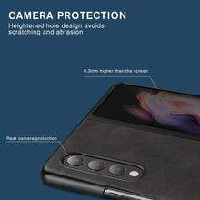 Load image into Gallery viewer, ZFold3 Case Leather Texture Protect Shell For Samsung Galaxy ZFold 3 Case Cover Sumsung Z Fold3 Fold 3 5G 2021 Shockproof Coque