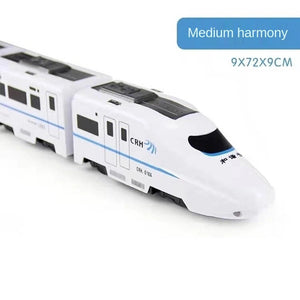 Simulation Harmony Railcar Kids Electric Train High-speed Railway Toys 1:8 Rail Track Car Model Sound Light Train Children&#39;s Toy