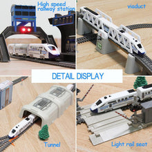 Load image into Gallery viewer, Car Model Toys Children&#39;s High Speed Railway Train With Track Boy DIY Assemble Electric Rail Train Set Harmony Christmas Gift
