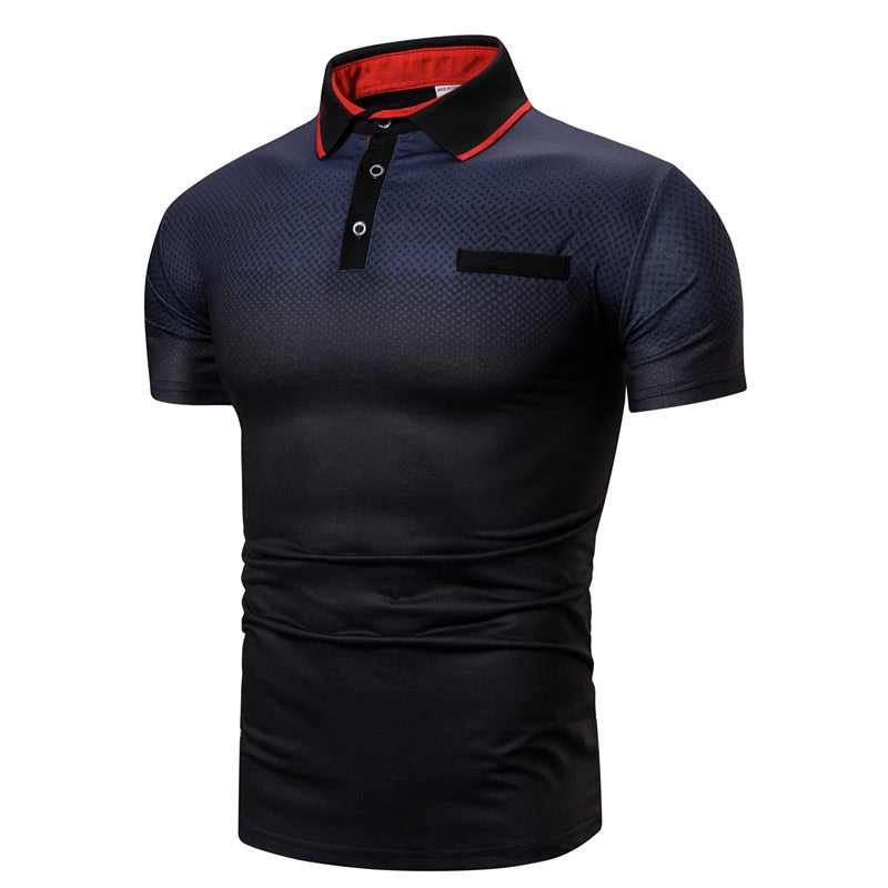 Short Sleeve Polo Shirt Men's Personalized Slim Polo Shirt Casual Top