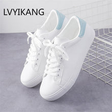 Load image into Gallery viewer, Fashion Shoes Women&#39;s Vulcanize Shoes Spring New Casual Classic Solid Color PU Leather Shoes Women Casual White Shoes Sneakers
