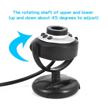 Load image into Gallery viewer, Mini USB 2.0 Webcam Camera Digital HD 30.0 Mega Pixels 6 LED Web Cam With Mic Microphone For Skype For MSN PC