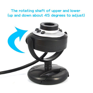Mini USB 2.0 Webcam Camera Digital HD 30.0 Mega Pixels 6 LED Web Cam With Mic Microphone For Skype For MSN PC