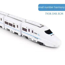 Load image into Gallery viewer, Simulation Harmony Railcar Kids Electric Train High-speed Railway Toys 1:8 Rail Track Car Model Sound Light Train Children&#39;s Toy