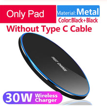 Load image into Gallery viewer, 30W Qi Wireless Charger For iPhone 13 12 11 Pro Xs Max Mini X Xr Induction Fast Wireless Charging Pad For Samsung s8 s9 s10 note