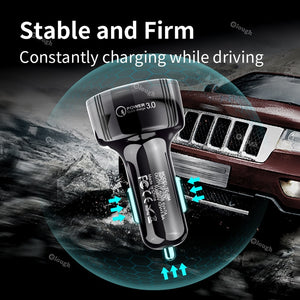 Marjay Car Charger 4 Ports USB 35W 7A Fast Charging Car Charger For iPhone 11 Xiaomi Huawei Mobile Phone QC 3.0 Charger For Cars