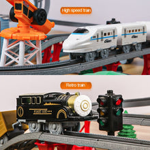 Load image into Gallery viewer, Children&#39;s High-speed Railway Harmony Small Train Track Interactive Toy Retro Steam Train Large Electric Track Model kids Gift
