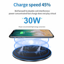 Load image into Gallery viewer, 30W Qi Wireless Charger For iPhone 13 12 11 Pro Xs Max Mini X Xr Induction Fast Wireless Charging Pad For Samsung s8 s9 s10 note