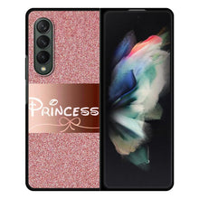 Load image into Gallery viewer, Luxury Case for Samsung Z Fold3 5G Phone Cover for Galaxy ZFold 3 Black Hard  Funda For Z Fold 3 Capa Rose Glitter Pink