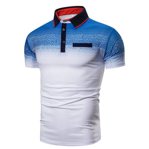 Short Sleeve Polo Shirt Men&#39;s Personalized Slim Polo Shirt Casual Top