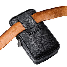Load image into Gallery viewer, Universal Double Mobile Phone Bag for iPhone for Samsung for Huawei For Xiaomi Redmi For Meizu Case Waist Bag Belt Leather Pouch
