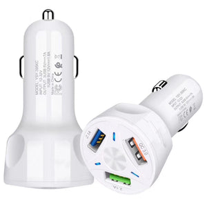 AIXXCO 3 Ports USB Car Charger Quick Charge 3.0 Fast Car Cigarette Lighter For Samsung Huawei Xiaomi iphone Car Charger QC 3.0