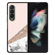 Load image into Gallery viewer, Luxury Case for Samsung Z Fold3 5G Phone Cover for Galaxy ZFold 3 Black Hard  Funda For Z Fold 3 Capa Rose Glitter Pink