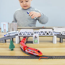 Load image into Gallery viewer, Car Model Toys Children&#39;s High Speed Railway Train With Track Boy DIY Assemble Electric Rail Train Set Harmony Christmas Gift