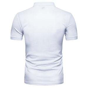 New Summer Men&#39;s Casual Slim Streetwear Fashion Patchwork Short-sleeved T-shirt Turn-down Collar Men&#39;s Polo Shirt Men&#39;s Clothing