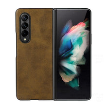 Load image into Gallery viewer, ZFold3 Case Leather Texture Protect Shell For Samsung Galaxy ZFold 3 Case Cover Sumsung Z Fold3 Fold 3 5G 2021 Shockproof Coque