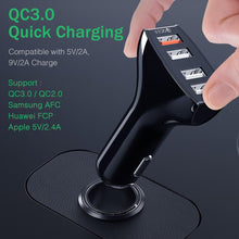 Load image into Gallery viewer, LOVECOM 30W 4 Ports Car Charger Quick Charge 3.0 Dual USB Adapter Fast Charging For iPhone Samsung Xiaomi Phone Car-Charger