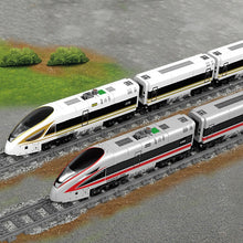 Load image into Gallery viewer, Flexible Railway Tracks Car Toys Electric LED Train High-speed Rail DIY Model Building Blocks Bricks figure Gift Toys for Kids