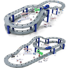 Load image into Gallery viewer, Electric Racing Rail Car Kids Train Track Model Toy Simulation Railway Track Racing Road Transportation Building Slot Sets Toys