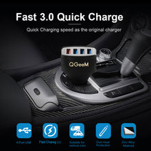 Load image into Gallery viewer, QGEEM 4USB QC 3.0 Car Charger Quick Charge 3.0 Phone Charging Car Fast Charger 4Ports USB Car Portable Charger for iPhone Xiaom