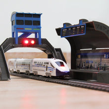 Load image into Gallery viewer, Car Model Toys Children&#39;s High Speed Railway Train With Track Boy DIY Assemble Electric Rail Train Set Harmony Christmas Gift