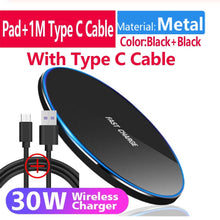 Load image into Gallery viewer, 30W Qi Wireless Charger For iPhone 13 12 11 Pro Xs Max Mini X Xr Induction Fast Wireless Charging Pad For Samsung s8 s9 s10 note