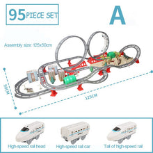 Load image into Gallery viewer, Children&#39;s High-speed Railway Harmony Small Train Track Interactive Toy Retro Steam Train Large Electric Track Model kids Gift